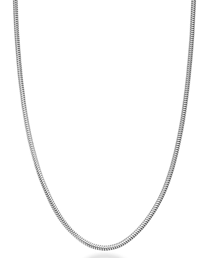 Miabella 925 Sterling Silver Italian 1.5mm, 2mm, 2.5mm Round Snake Chain Necklace for Women Made in Italy (16, 1.5mm) - Image 1